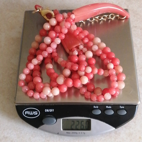 TREND 2026 Chico's Necklace Bohemian Pink Nephrite Faux Coral Multi Beaded - Picture 8 of 8